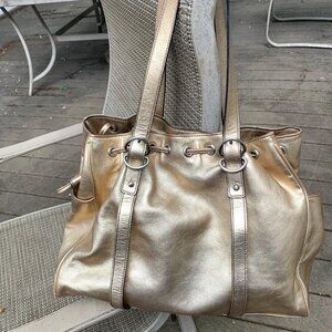 Kenneth Cole Gold Leather Bag